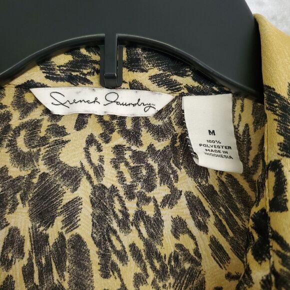 French laundry leopard print button up blouse - Picture 3 of 6